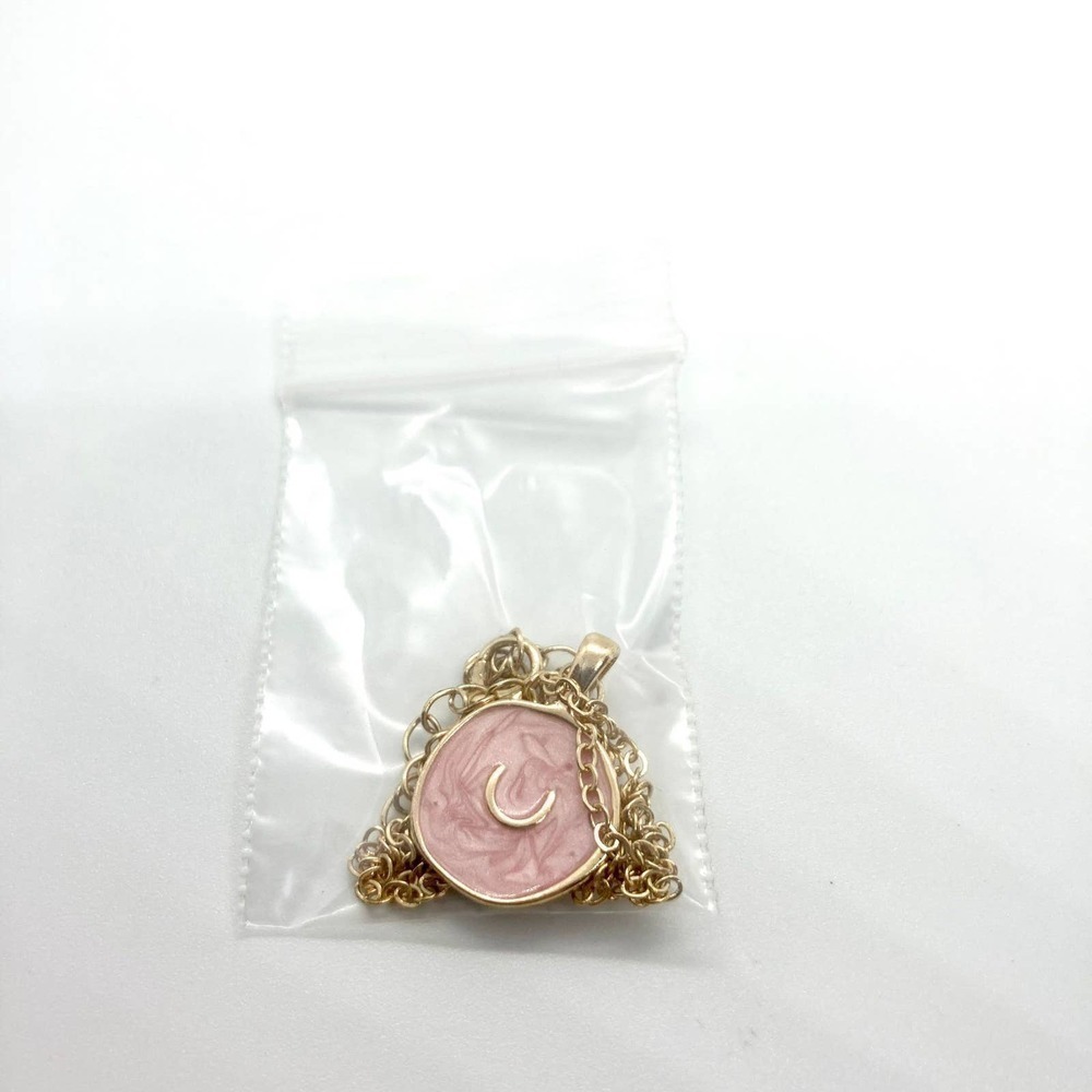 PINK Resin Horseshoe Lucky Charms Necklace - Picture 8 of 8